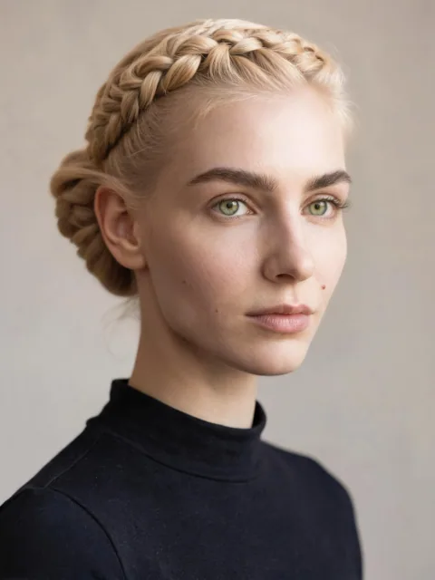 Hair Lab sample result with the reference hairstyle applied to the source person