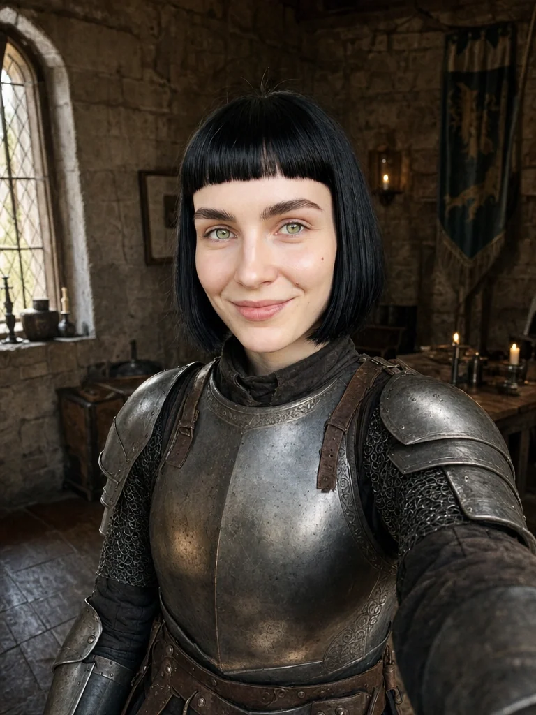 Medieval sample result: the source person wearing fitted knight armour